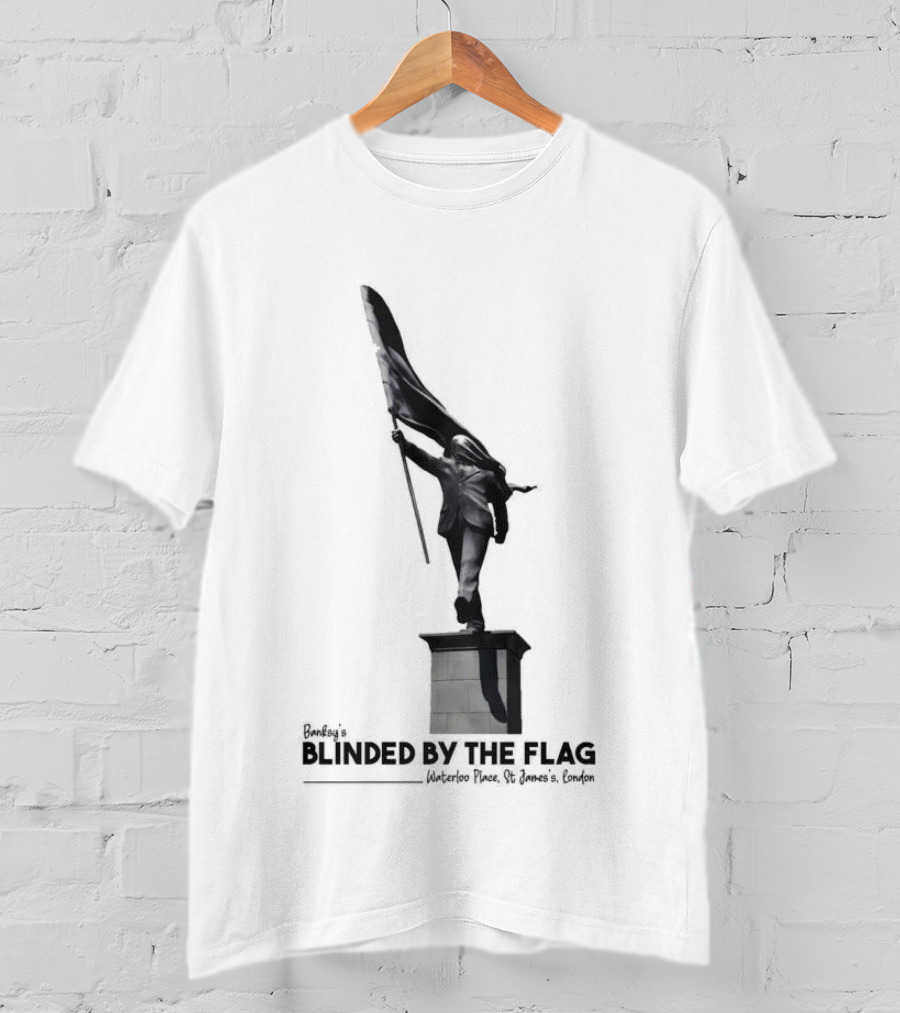 Banksy Blinded By The Flag London Statue T-Shirt