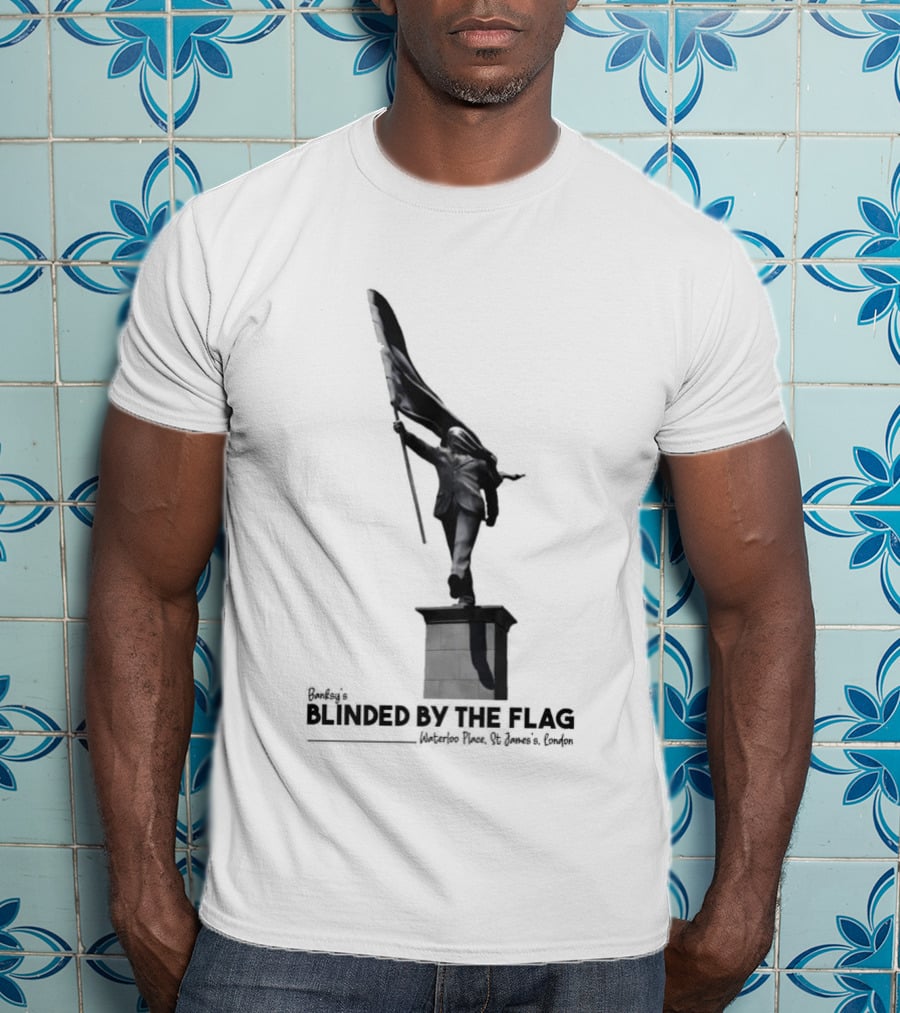 Banksy Blinded By The Flag London Statue T-Shirt