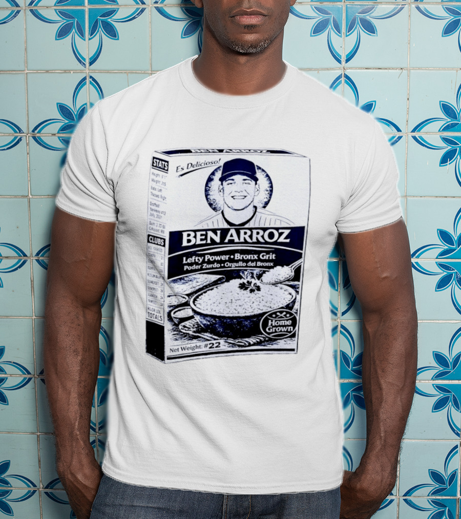 Ben Arroz Lefty Power Bronx Grit Orgullo Del Bronx Yankees Baseball Player T-Shirt