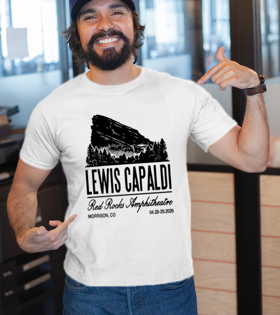 Lewis Capaldi Red Rocks Amphitheatre Morrison CO Apr 28 29 2026 T-Shirt