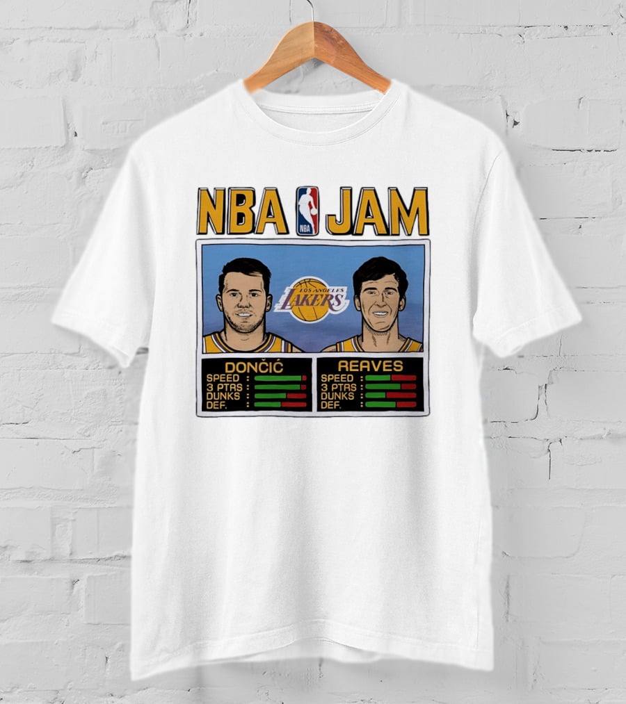 NBA Jam Luka Doncic Austin Reaves Los Angeles Lakers T-Shirt