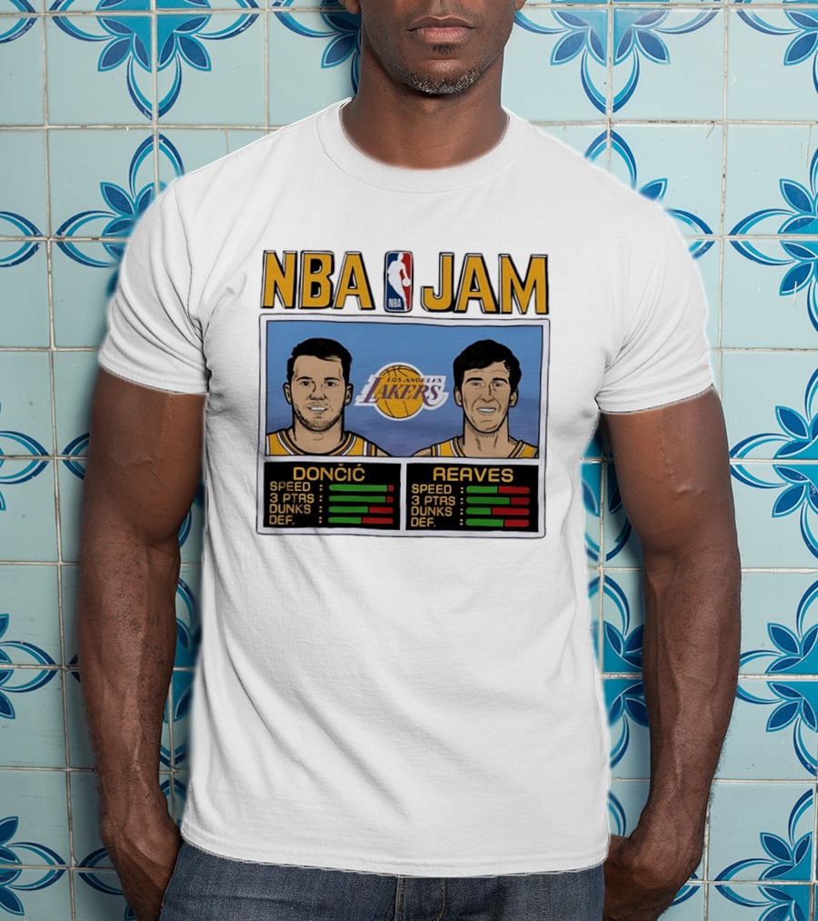 NBA Jam Luka Doncic Austin Reaves Los Angeles Lakers T-Shirt