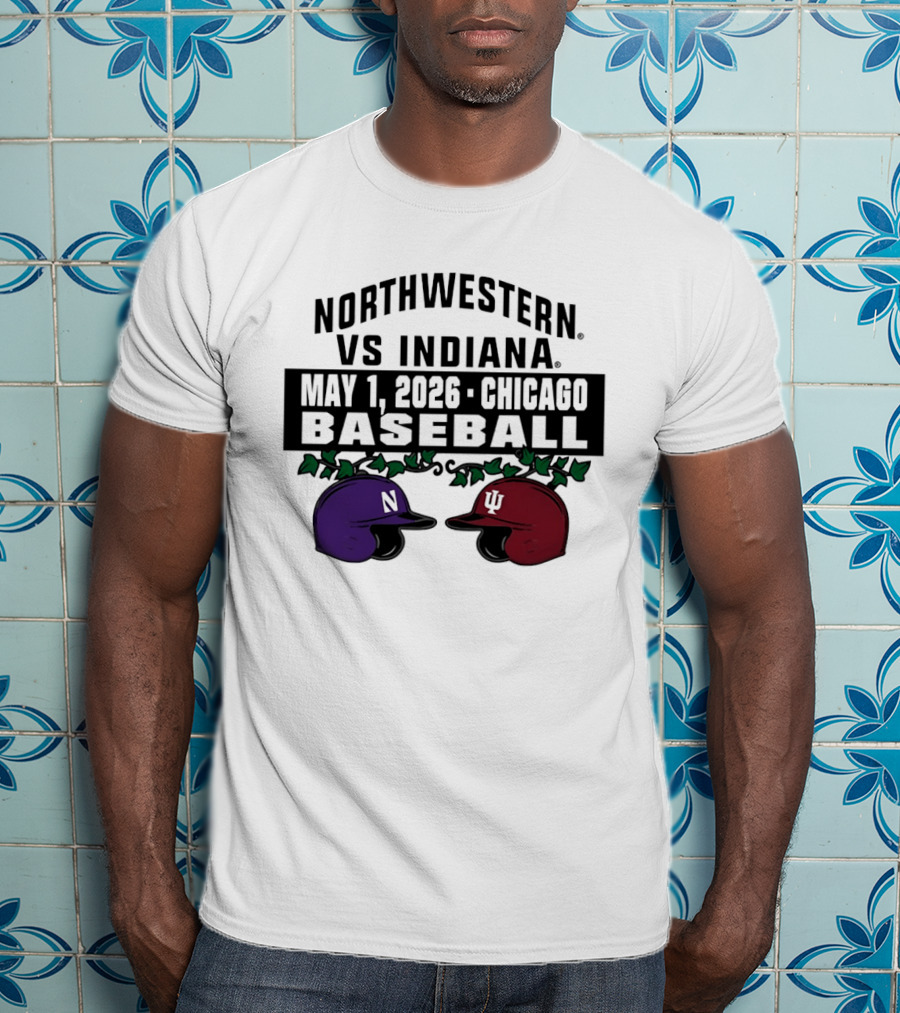 Northwestern Vs Indiana May 1 2026 Chicago Baseball T-Shirt
