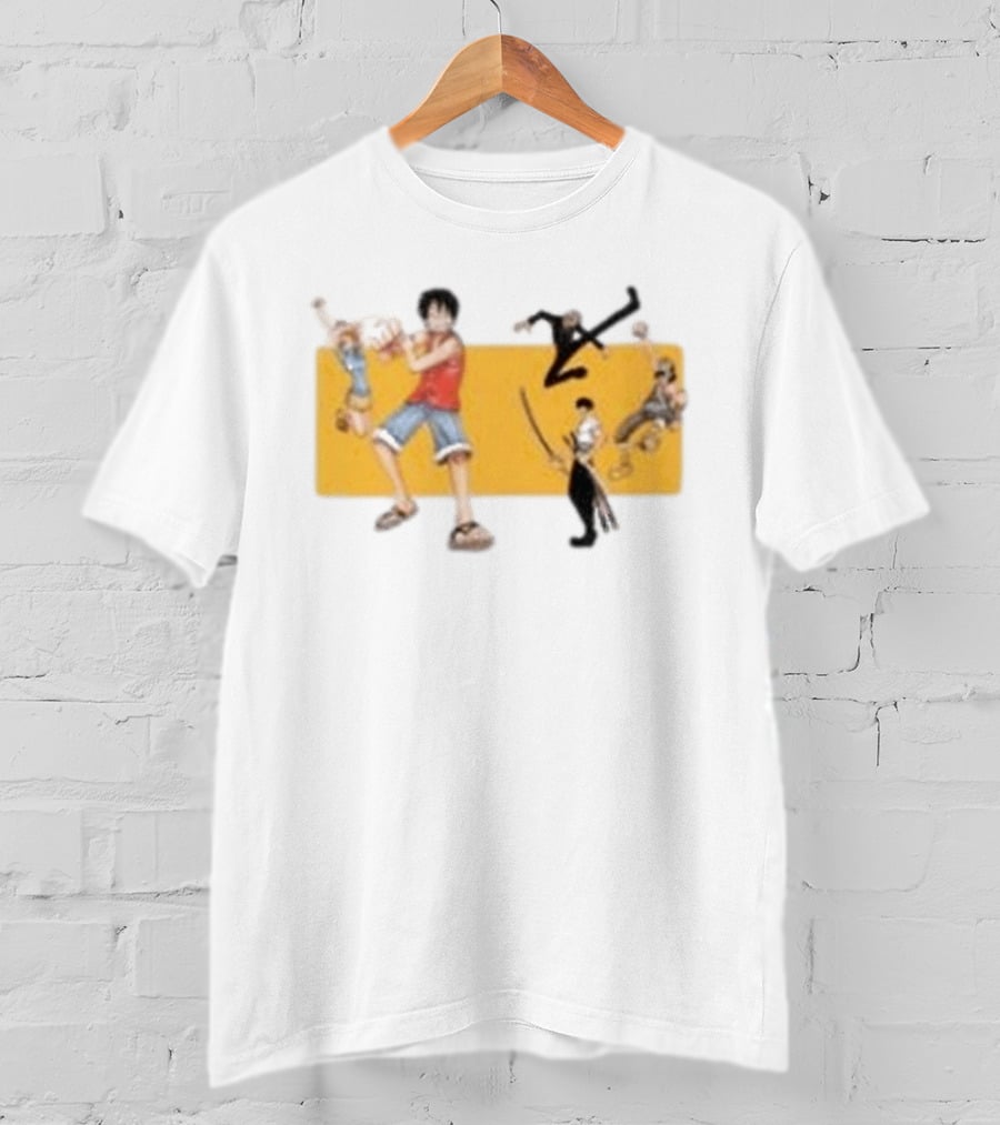 One Piece Classic Anime Characters In Action Pose T-Shirt