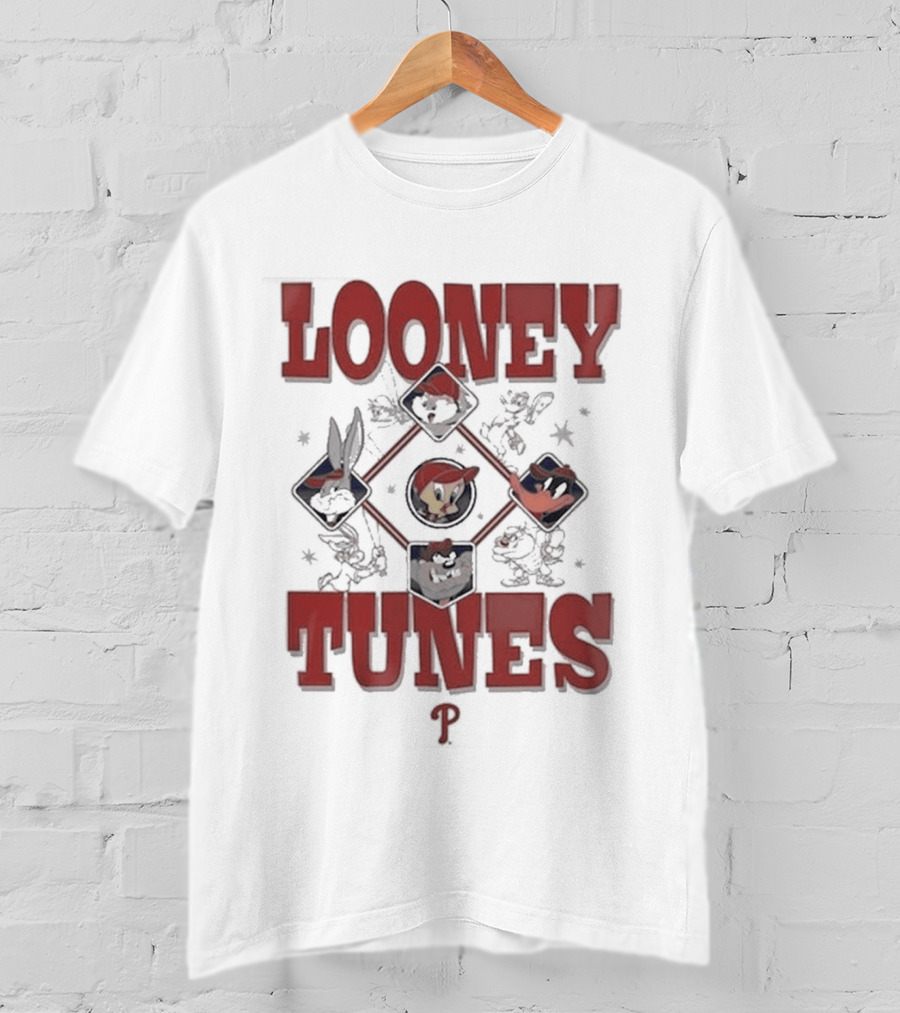 Philadelphia Phillies Looney Tunes Characters Collaboration T-Shirt