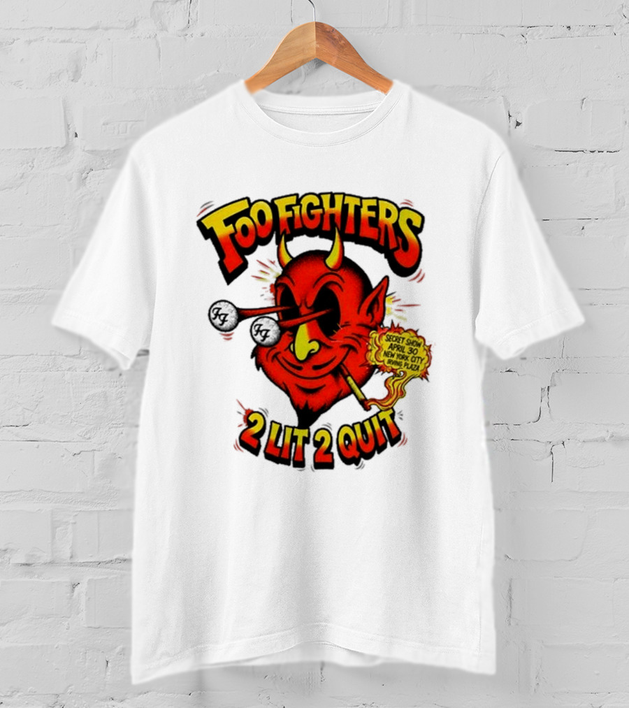 Foo Fighters Secret Show New York City Irving Plaza 2 Lit 2 Quit 2026 T-Shirt