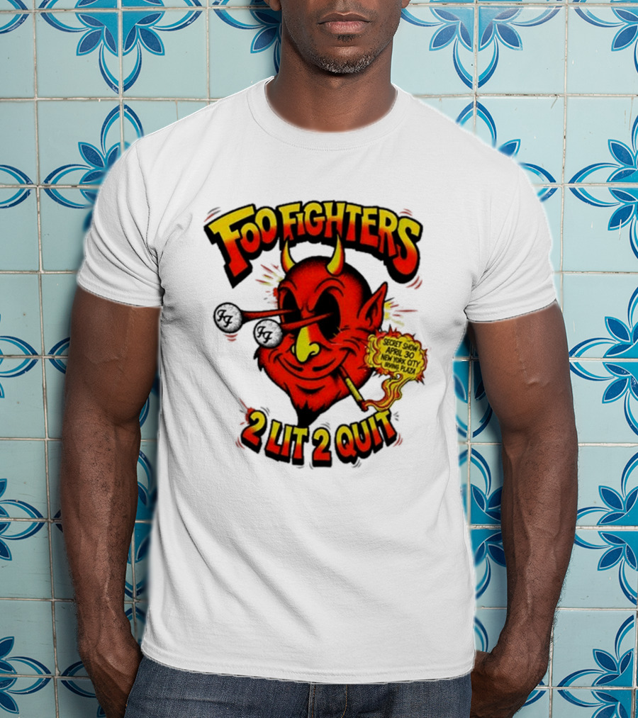 Foo Fighters Secret Show New York City Irving Plaza 2 Lit 2 Quit 2026 T-Shirt
