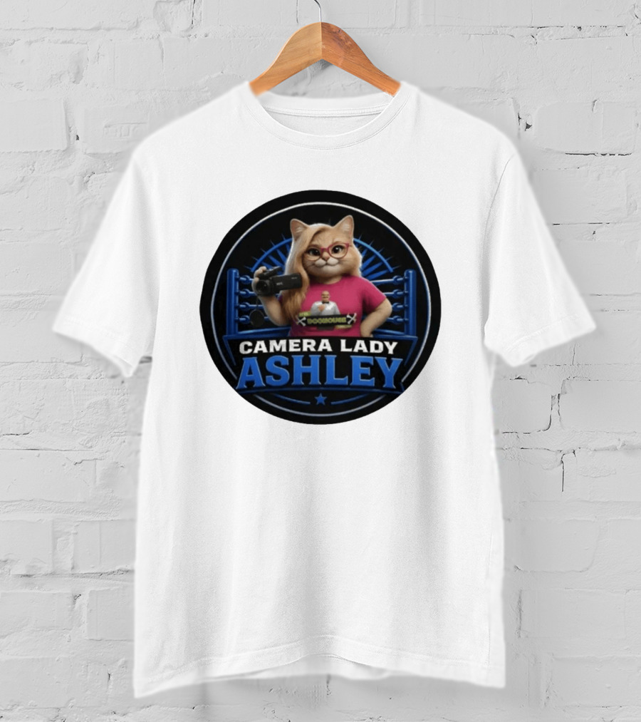 Pro Wrestling Tees Camera Lady Ashley Referee BONE Jones Productions T-Shirt