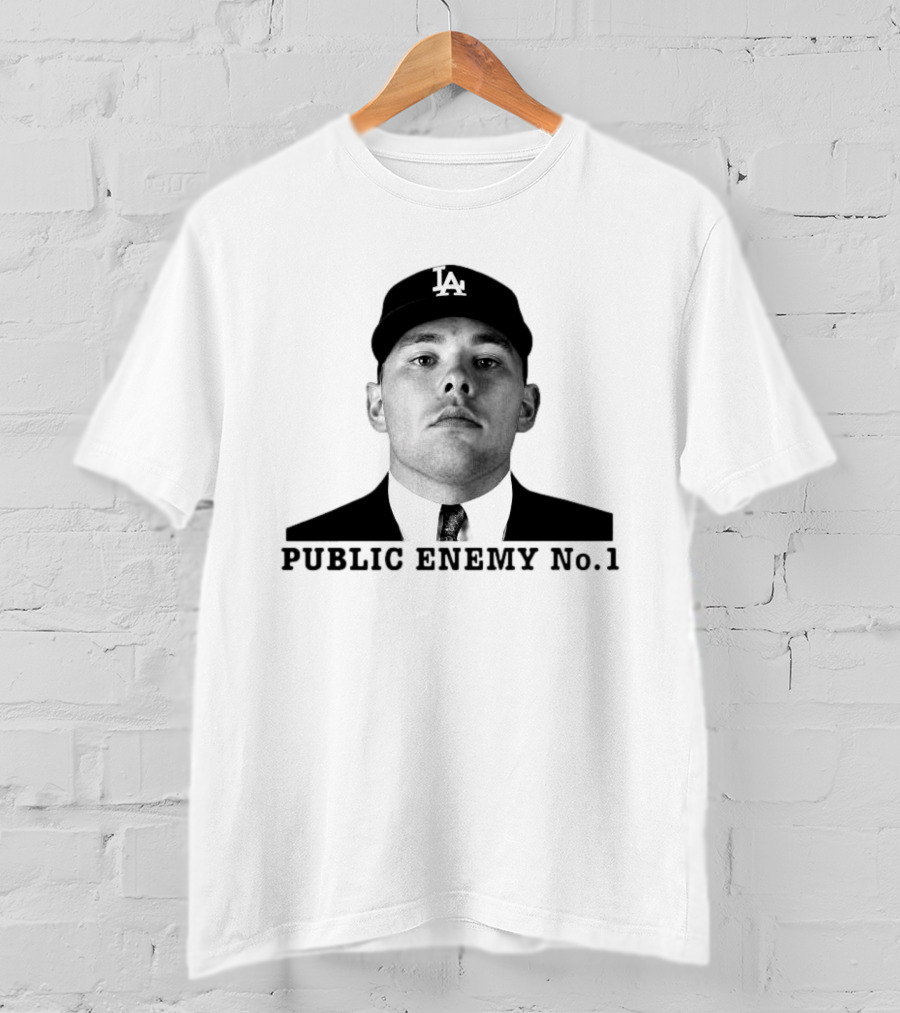 Dalton Rushing Public Enemy No 1 LA Hat Baseball T-Shirt