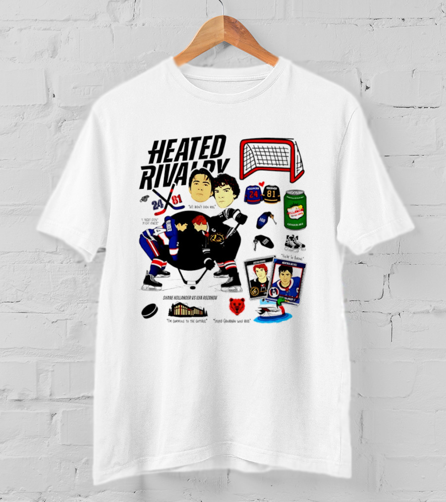 Heated Rivalry 24 Vs 81 Shane Hollander Ilya Rozanov Hockey Showdown Iconic Duel T-Shirt