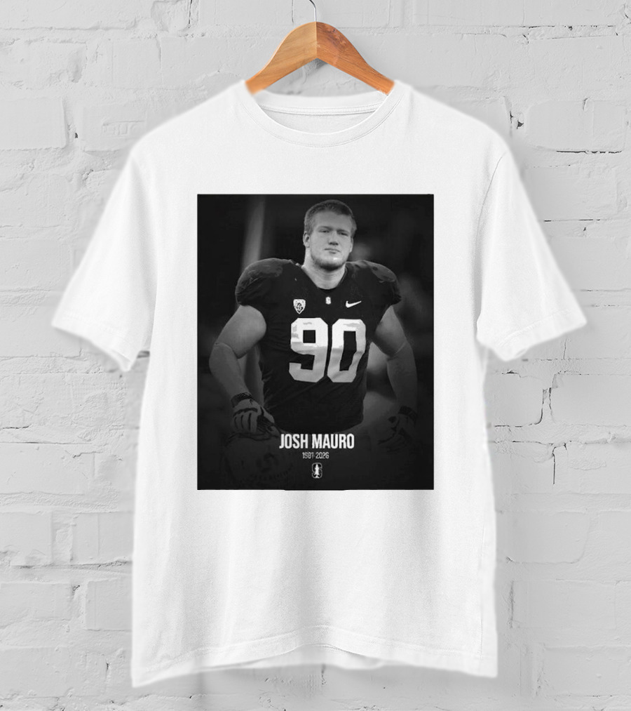 Josh Mauro 1991 2026 Stanford Football Number 90 Nike T-Shirt