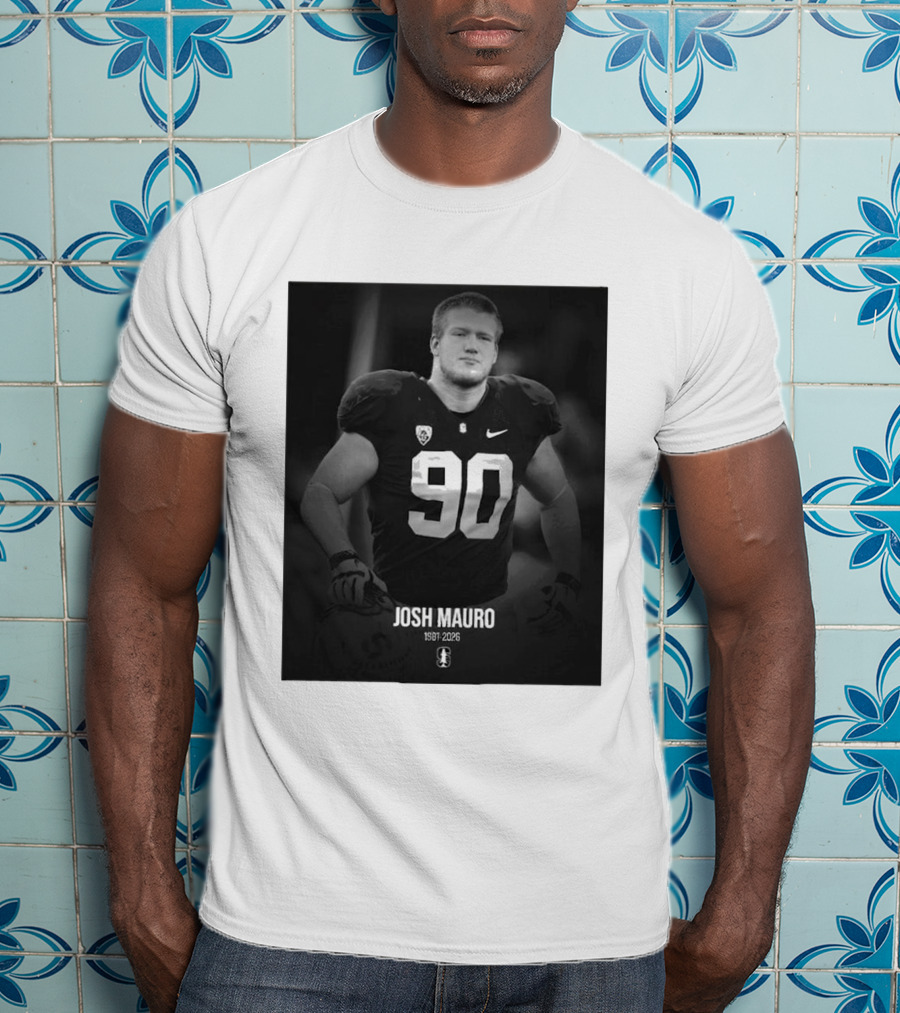 Josh Mauro 1991 2026 Stanford Football Number 90 Nike T-Shirt