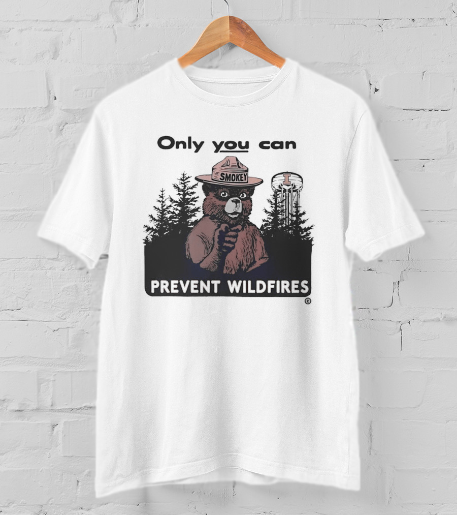 Smokey Bear Idaho Vandals Only You Can Prevent Wildfires T-Shirt