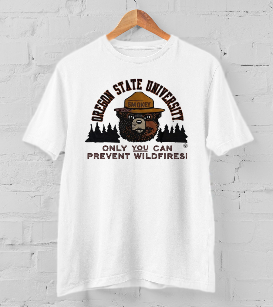 Oregon State University Smokey Bear Only You Can Prevent Wildfires T-Shirt