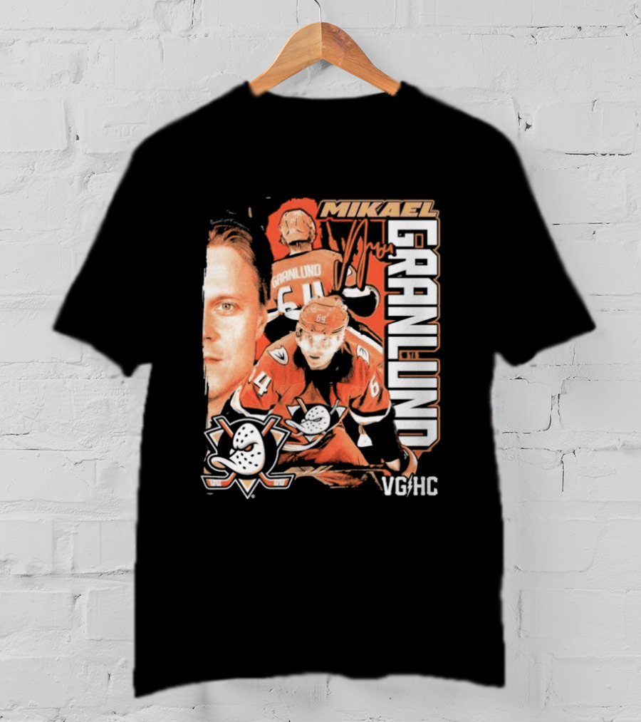 Anaheim Ducks Mikael Granlund VGHC Hockey Team Collage T-Shirt