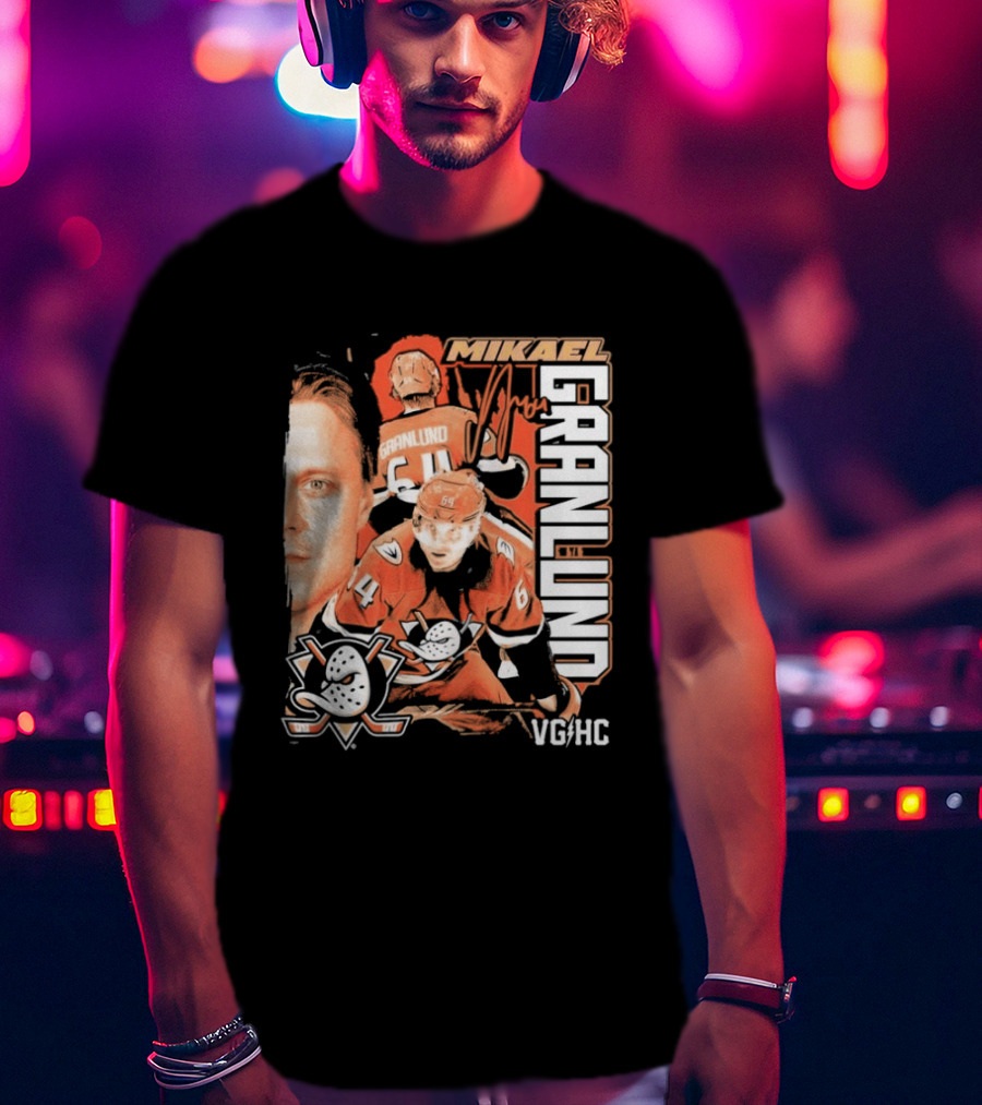 Anaheim Ducks Mikael Granlund VGHC Hockey Team Collage T-Shirt