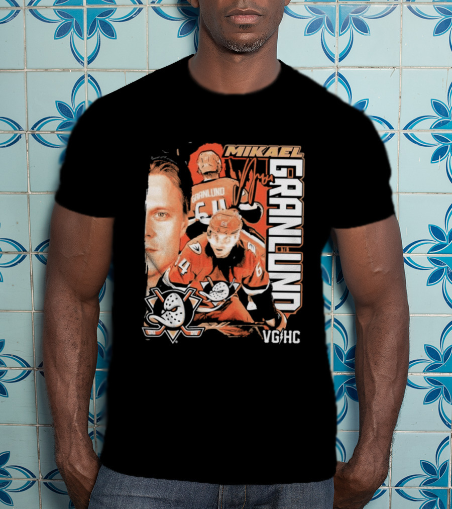 Anaheim Ducks Mikael Granlund VGHC Hockey Team Collage T-Shirt