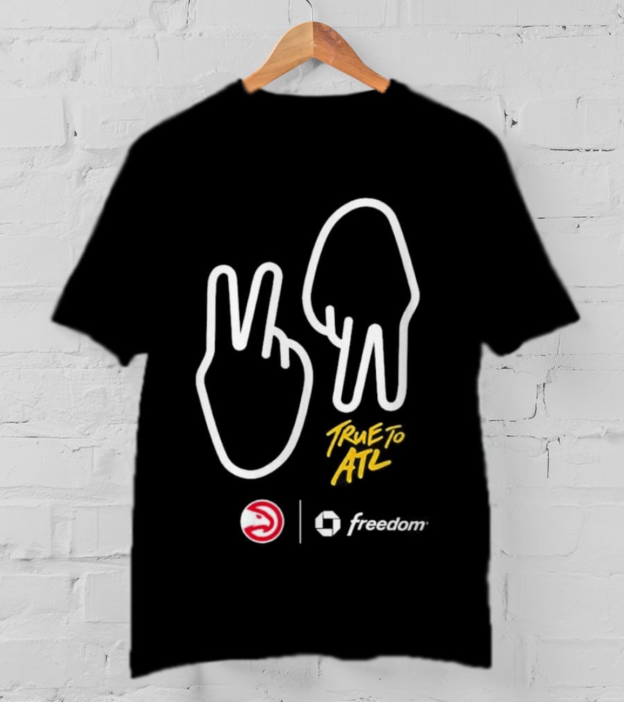 Atlanta Hawks True To ATL Peace Hand Gesture Game 6 T-Shirt