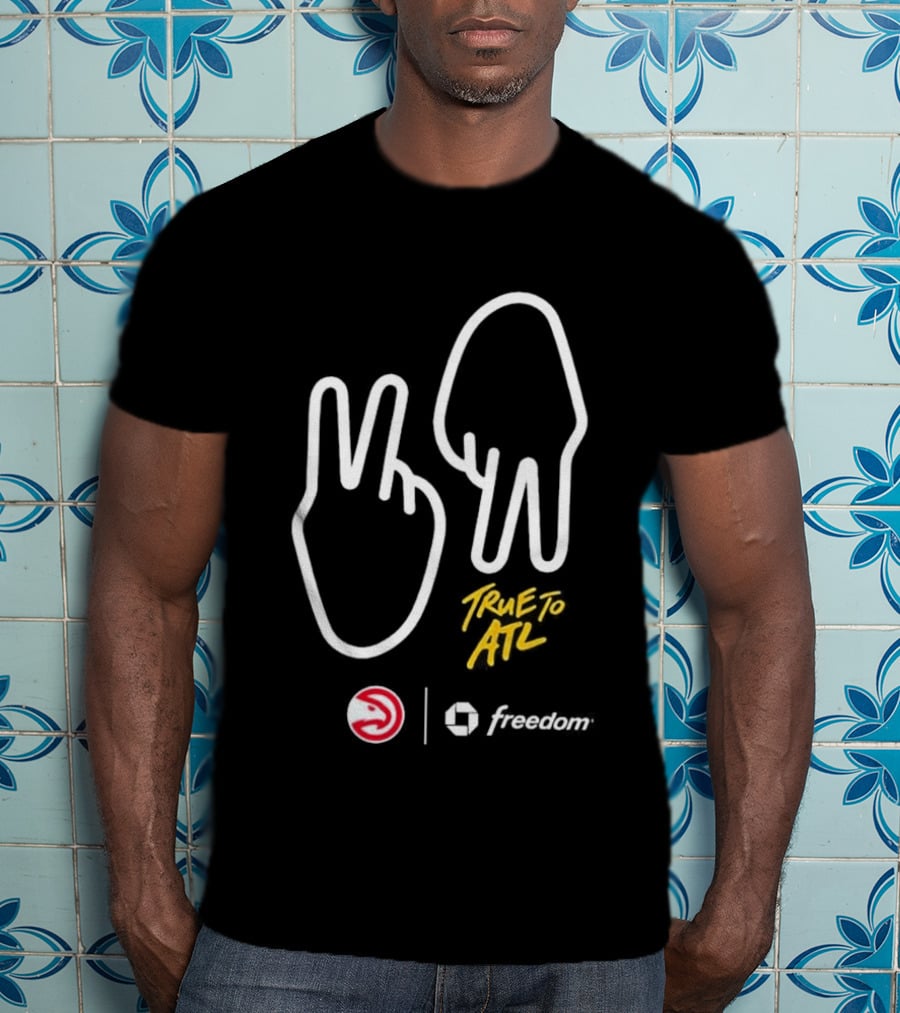 Atlanta Hawks True To ATL Peace Hand Gesture Game 6 T-Shirt