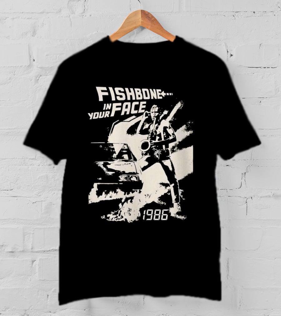 Fishbone In Your Face Band Tour 1986 Vintage Aesthetic T-Shirt