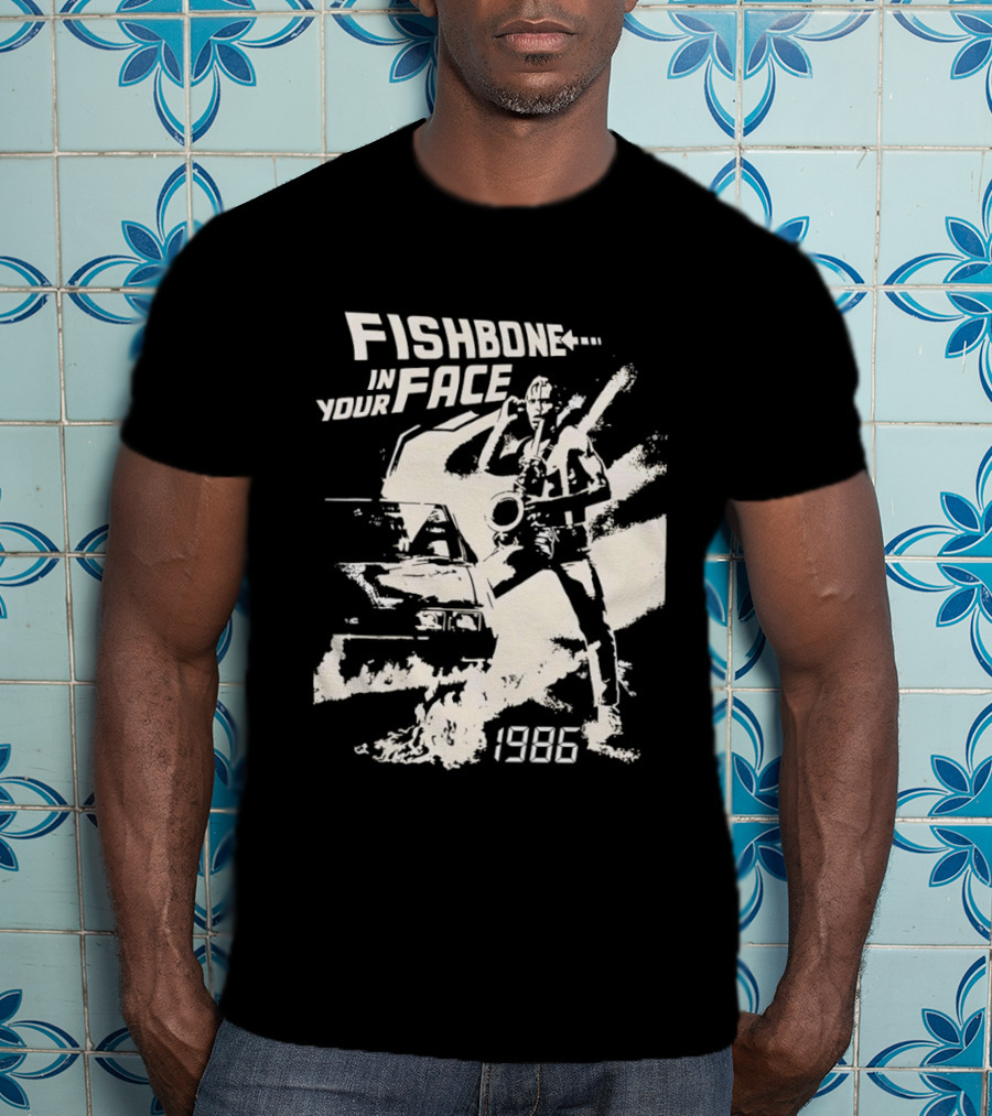 Fishbone In Your Face Band Tour 1986 Vintage Aesthetic T-Shirt