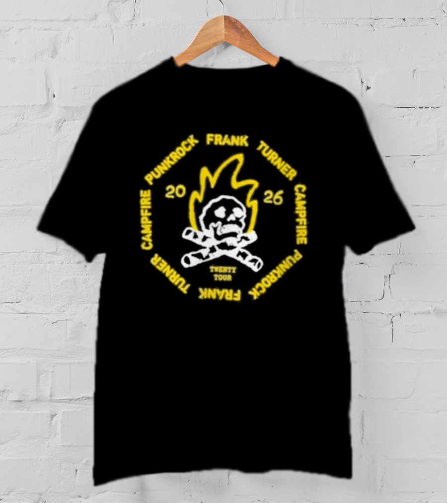Frank Turner Campfire Punkrock 2026 Twenty Tour T-Shirt