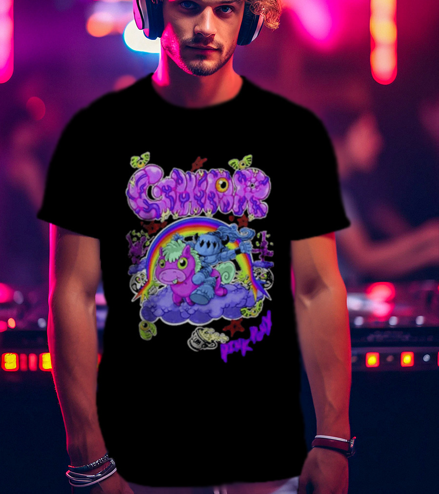 Gwar Pink Pony Club Rainbow Fantasy Adventure T-Shirt
