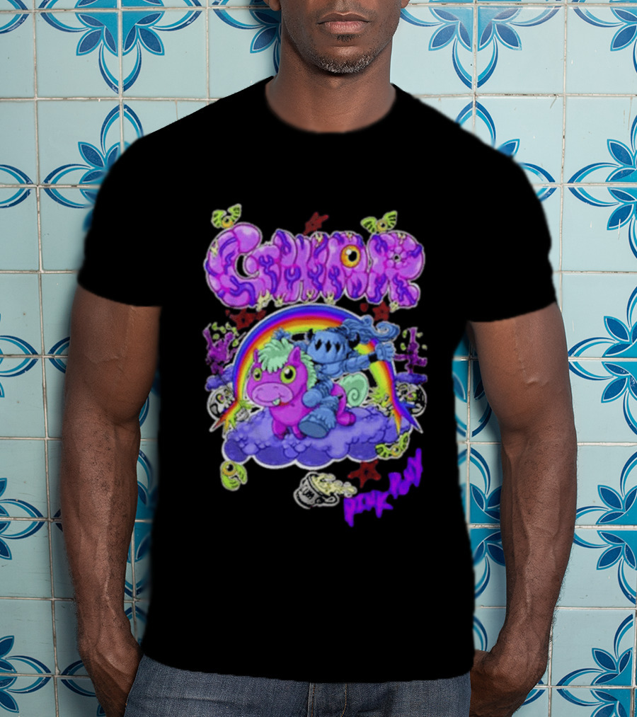 Gwar Pink Pony Club Rainbow Fantasy Adventure T-Shirt
