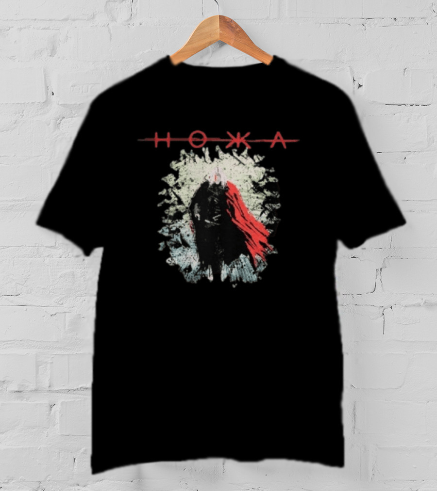 Hokka Via Miseria IV Mysterious Figure With Red Cape T-Shirt