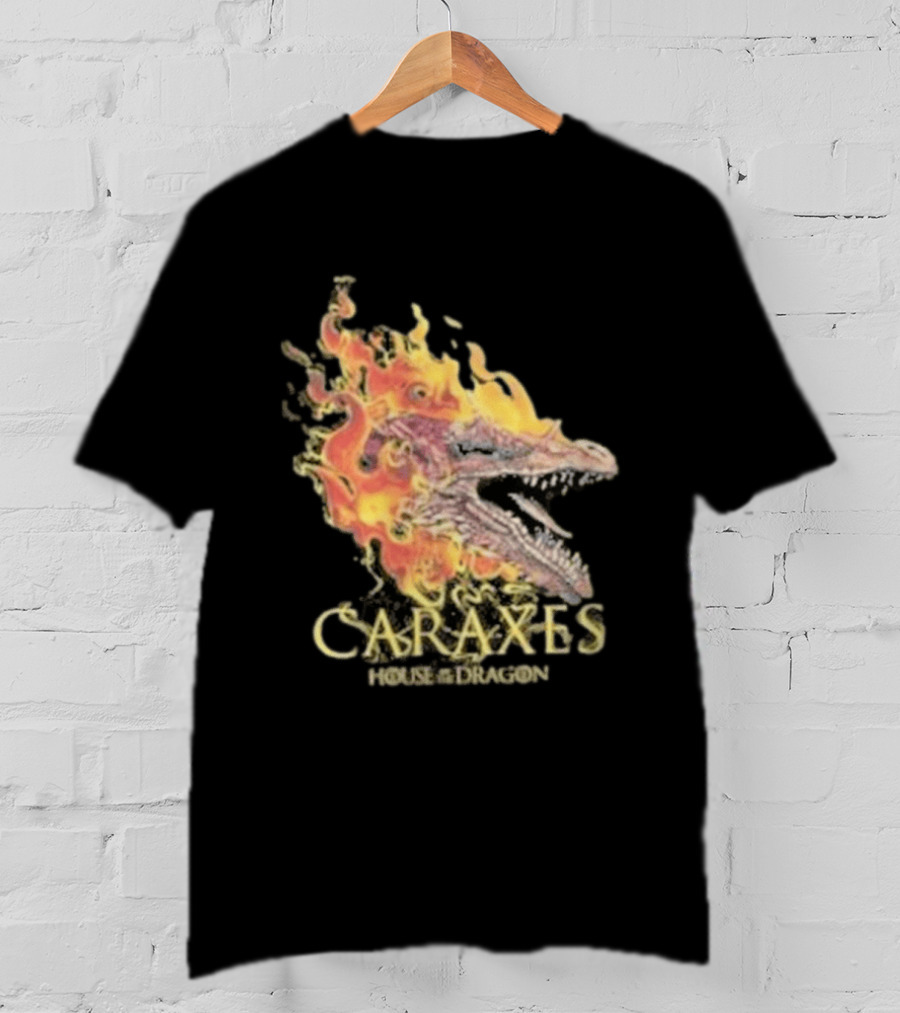 House Of The Dragon Caraxes Fiery Dragon Head T-Shirt