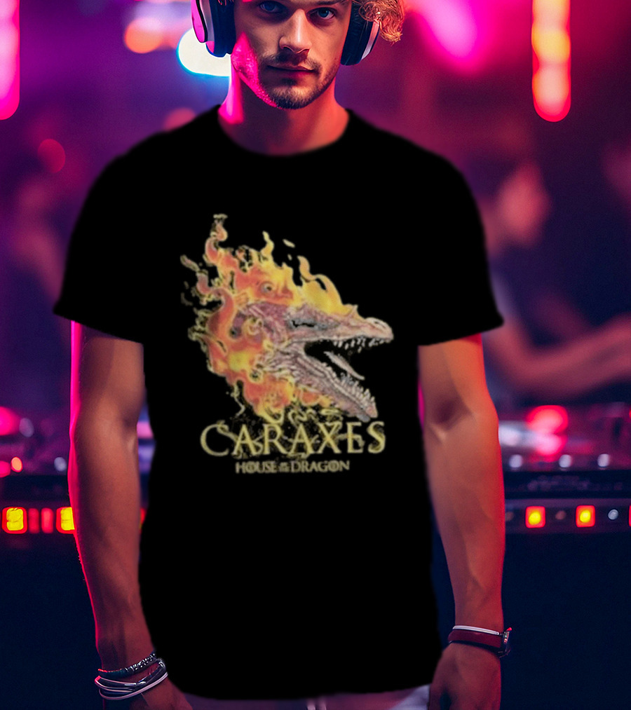 House Of The Dragon Caraxes Fiery Dragon Head T-Shirt