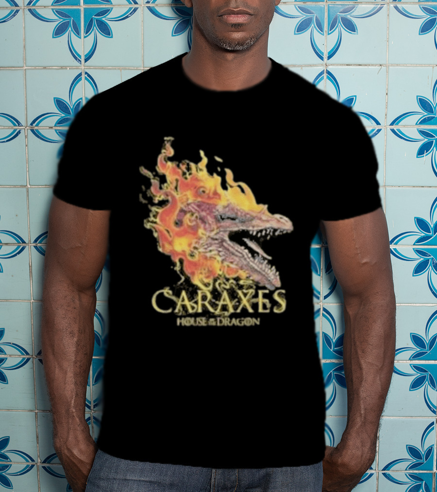 House Of The Dragon Caraxes Fiery Dragon Head T-Shirt