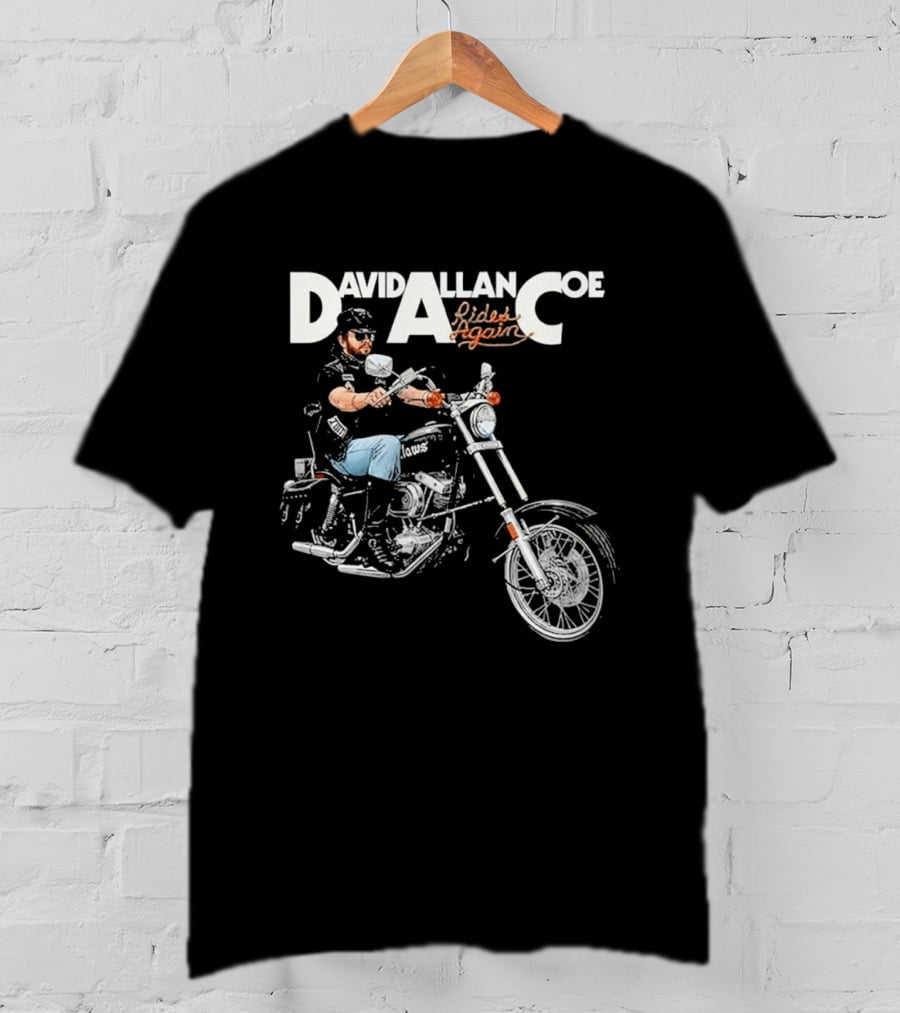 David Allan Coe Rides Again Biker Country Music Legend T-Shirt
