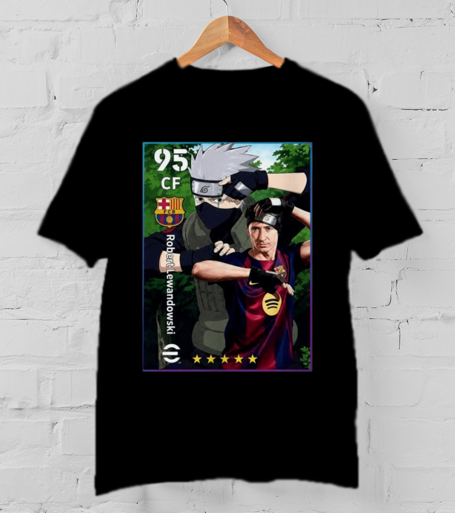 EFootball 2026 Card Lewandowski Kakashi Barcelona FCB Crossover 95 CF T-Shirt