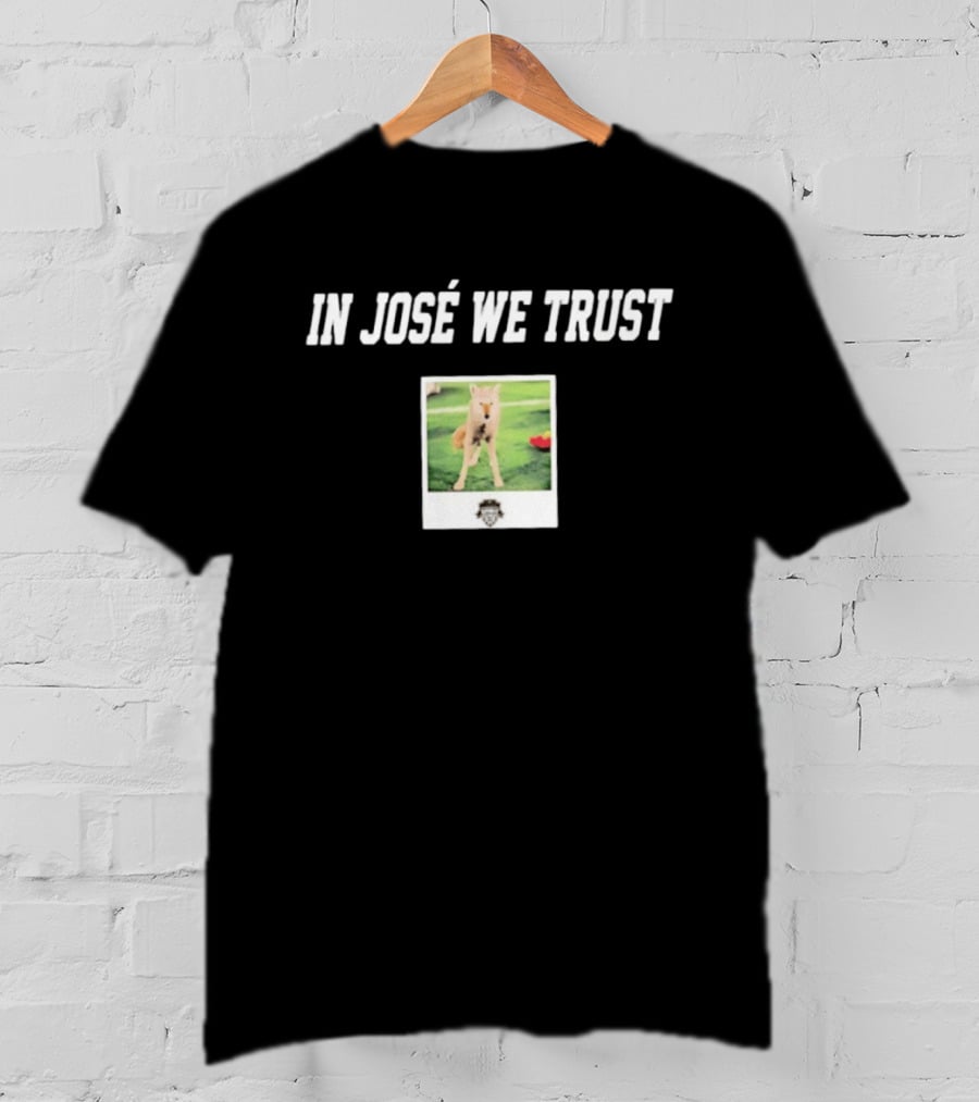 In JosÉ We Trust Circle C Coyote Image T-Shirt