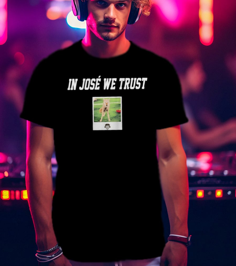 In JosÉ We Trust Circle C Coyote Image T-Shirt