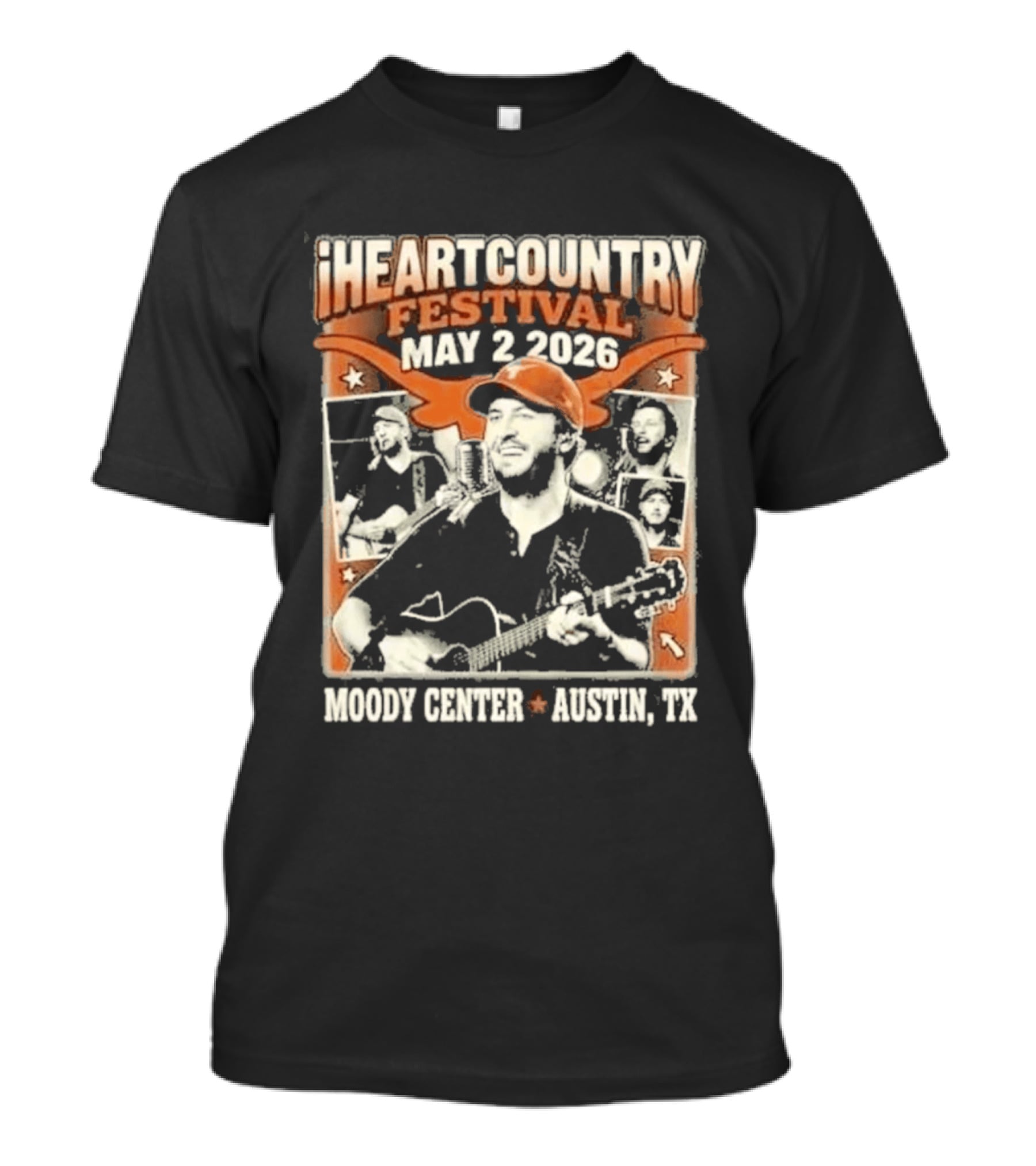 Luke Bryan IHeartCountry Festival May 2 2026 Moody Center Austin TX Texas Longhorns NCAA Collaboration T-Shirt
