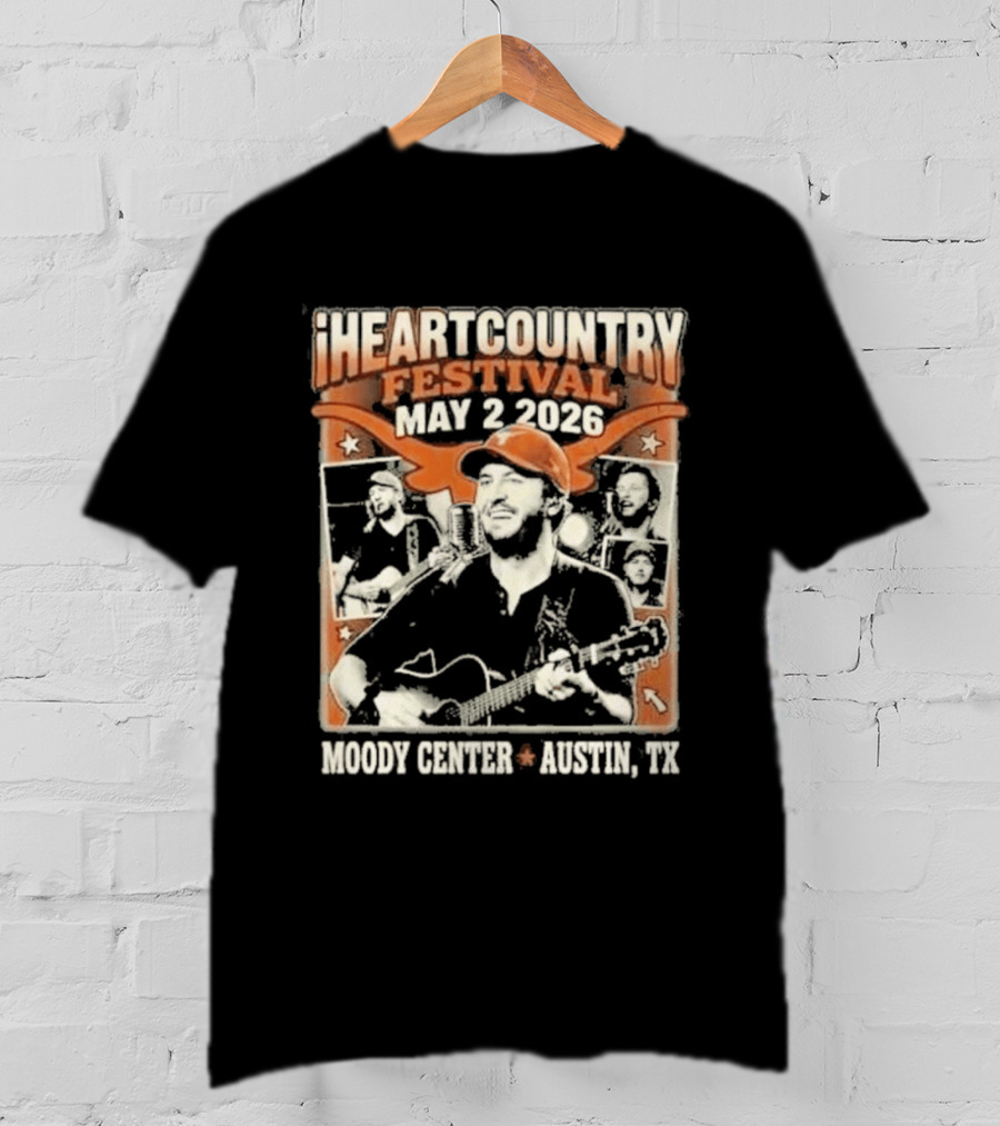 Luke Bryan IHeartCountry Festival May 2 2026 Moody Center Austin TX Texas Longhorns NCAA Collaboration T-Shirt