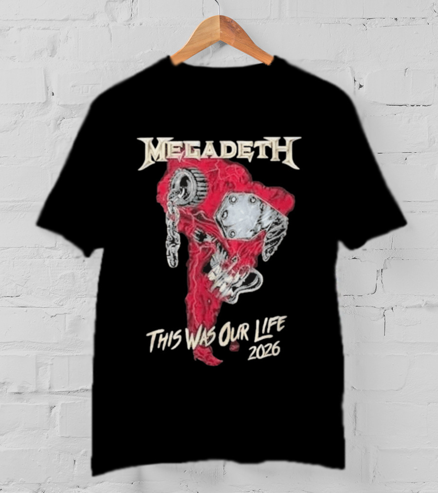 Megadeth This Was Our Life 2026 Latin America Tour Tecnopolis Buenos Aires April 30 T-Shirt