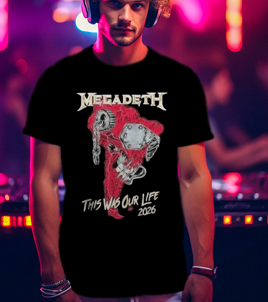 Megadeth This Was Our Life 2026 Latin America Tour Tecnopolis Buenos Aires April 30 T-Shirt