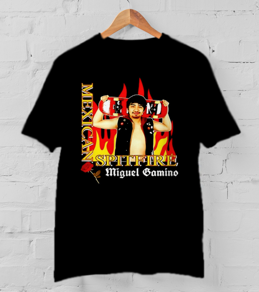 Mexican Spitfire Miguel Gamino Skateboard Fire Rose Vest T-Shirt