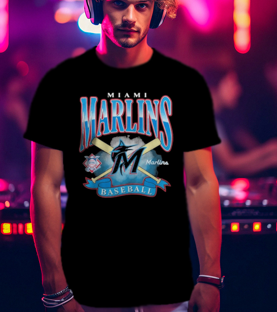 Miami Marlins Baseball Chrometown 47 Franklin National League T-Shirt