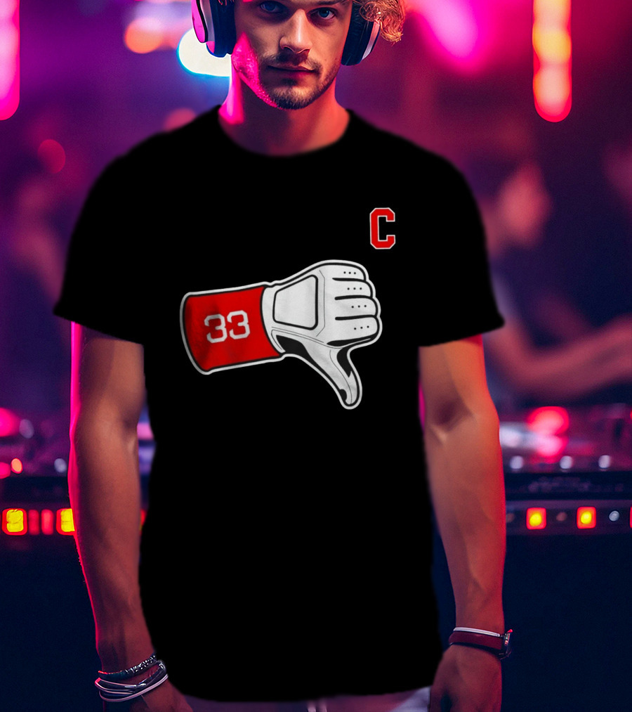 Nice Tek 33 Thumbs Down C Cleveland Guardians T-Shirt