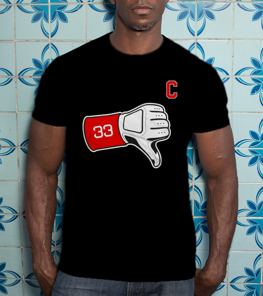 Nice Tek 33 Thumbs Down C Cleveland Guardians T-Shirt