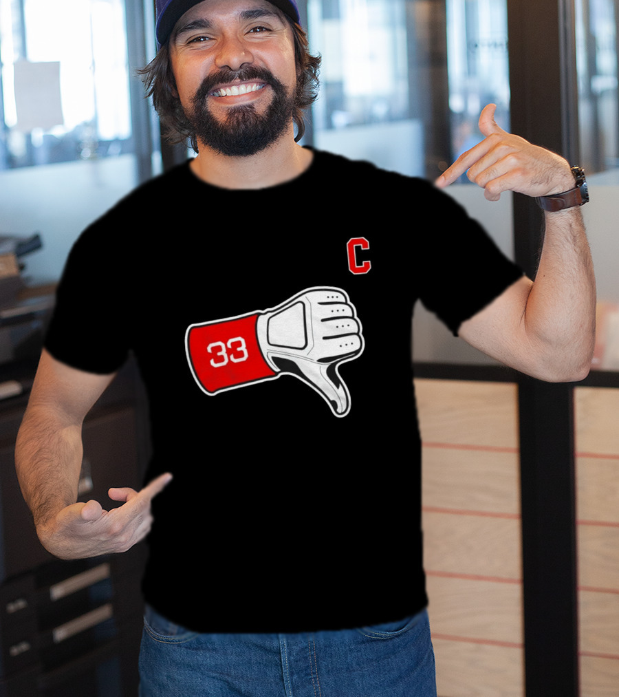 Nice Tek 33 Thumbs Down C Cleveland Guardians T-Shirt