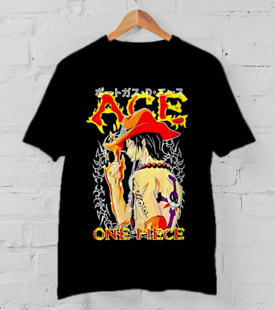 Portgas D. Ace One Piece Anime Flame T-Shirt