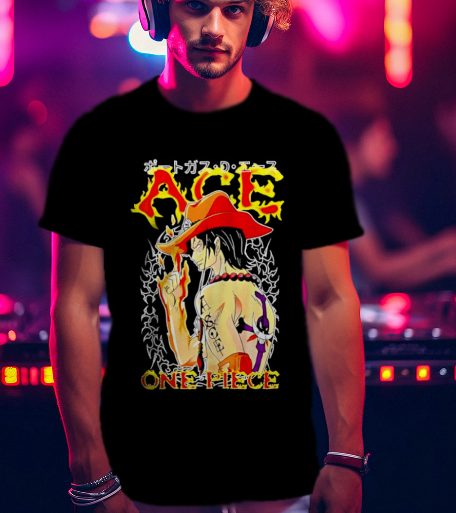 Portgas D. Ace One Piece Anime Flame T-Shirt