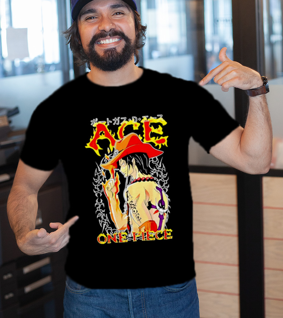 Portgas D. Ace One Piece Anime Flame T-Shirt