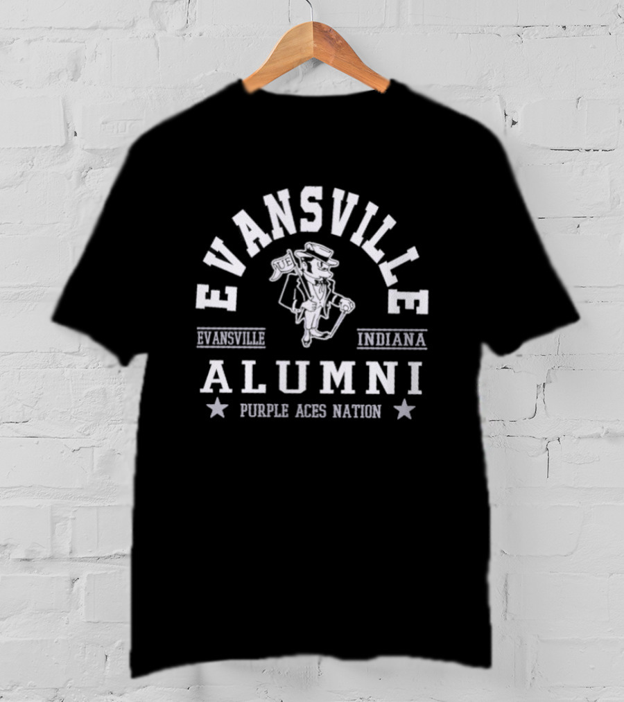 Evansville Indiana Alumni Purple Aces Nation T-Shirt