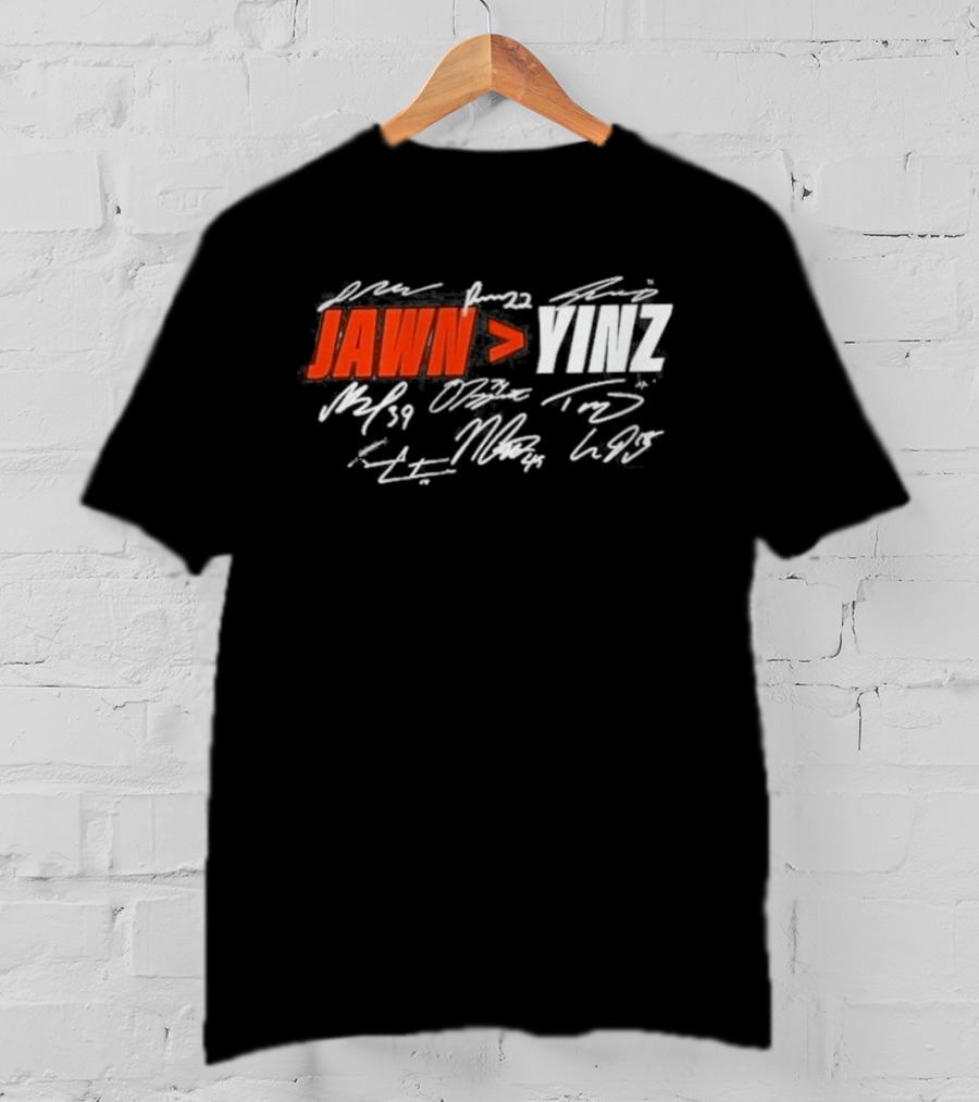 Philadelphia Jawn Greater Than Yinz Signatures T-Shirt